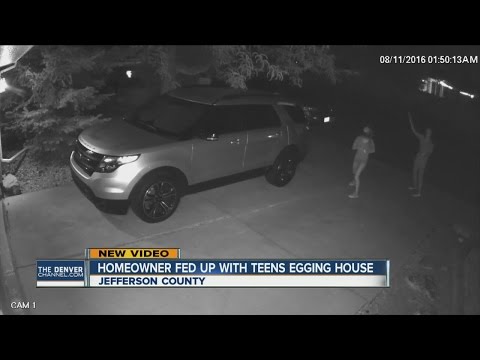 Homeowner fed up with teens egging her house