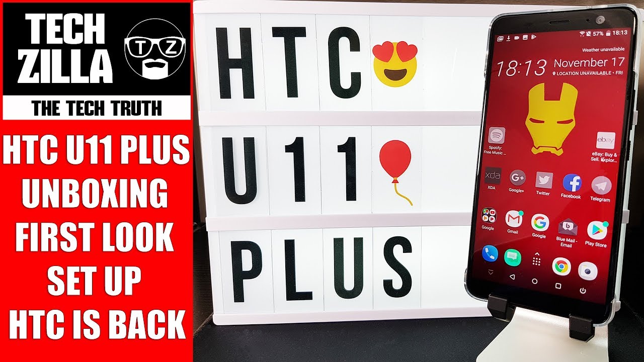 HTC U11 + Unboxing - First Look - Set Up