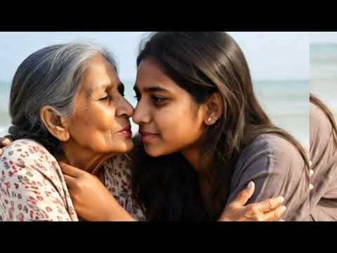 Old Women Kiss Indian Girl ll Lessbian kissing video