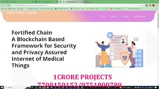 Fortified Chain A Blockchain Based Framework for Security and Privacy Assured Internet of Medical Things