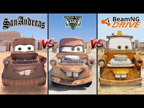 GTA San Andreas Tow Mater VS GTA 5 Tow Mater VS BeamNG Drive Tow Mater - WHICH IS BEST?