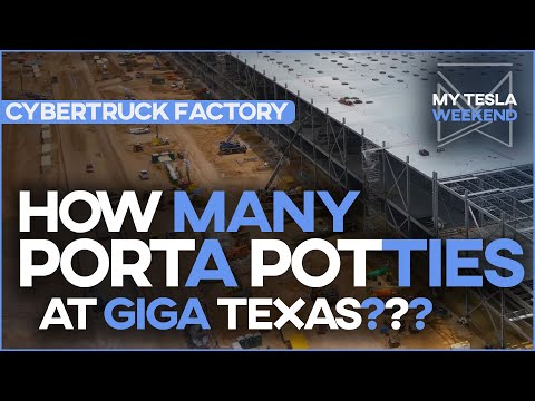 How many Porta Potties are at Giga Texas?