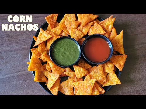 Homemade Corn Nachos Chips | Nachos Banane ka Secret Tarika || 1 कप मक्के के आटे से बनाये  नाचोज़ ||