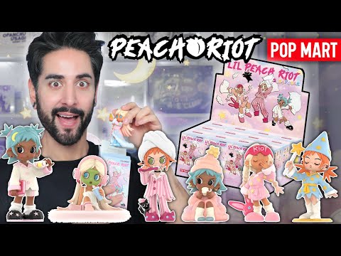 Pop Mart  🍑 LIL PEACH RIOT - Sleepover Series  🌙 Blind Box Unboxing (Full Series) 💜💜