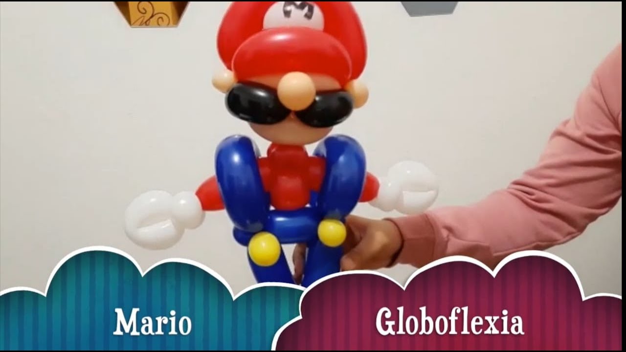 Como hacer a Mario Bros con globos/How to make a Mario Bros balloon (Globofexia)
