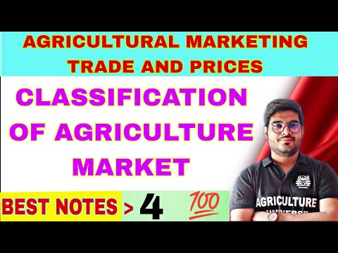 What is Market Marketing and their classification agricultural marketing trade and prices