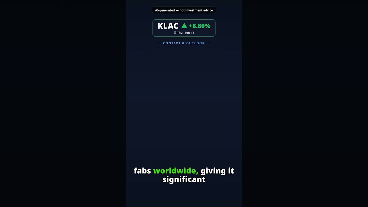 Why Is KLA Stock Jumping Today? KLAC +8.80% (Jun 11) — JP Morgan Earnings Outlook