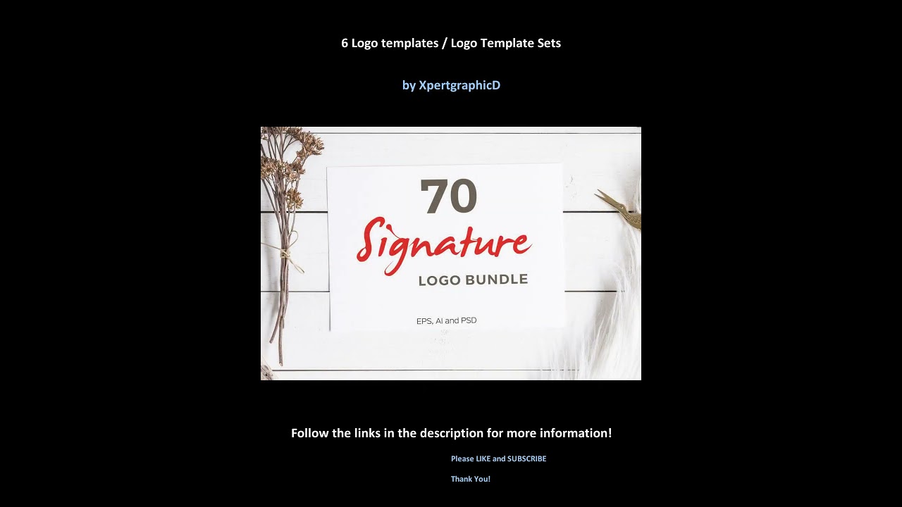 6 Logo templates / Logo Template Sets by XpertgraphicD