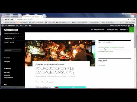 Tutoriel Wordpress 32 Les widgets