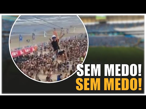 FARIDO É DESAFIADO E ENCARA TIROLESA NO UNIVERSIPRAIA DE LAGUNA (SC) - COLUNA DO PASSARINHO