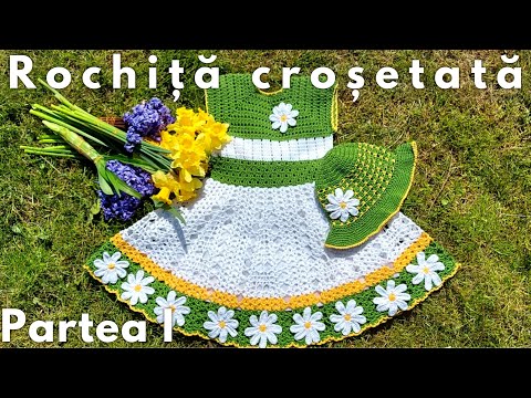 Rochița croșetată Alice în țara minunilor - Partea I  |  Tutorial pas cu pas