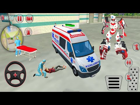 Ambulance Robot Car Transform #18  - Doctor Hero Flying Robot Rescue - Android GamePlay