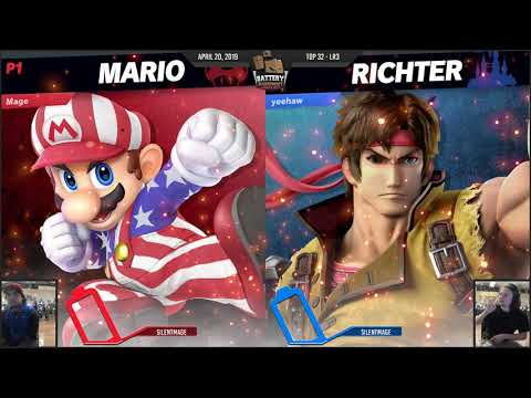 Battery Basement: Lights Out - SilentMage (Mario) Vs. YHG|Sawtooth (Richter) - Top 32 LR3