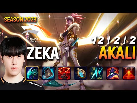 HLE Zeka AKALI vs AZIR Mid - Patch 13.13 KR Ranked