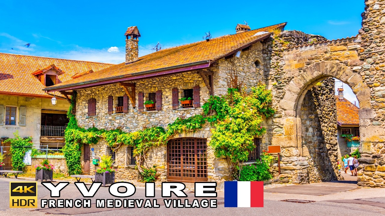 Yvoire France 🇫🇷 The Most Beautiful Medieval Village on Lake Geneva 4K 60 fps