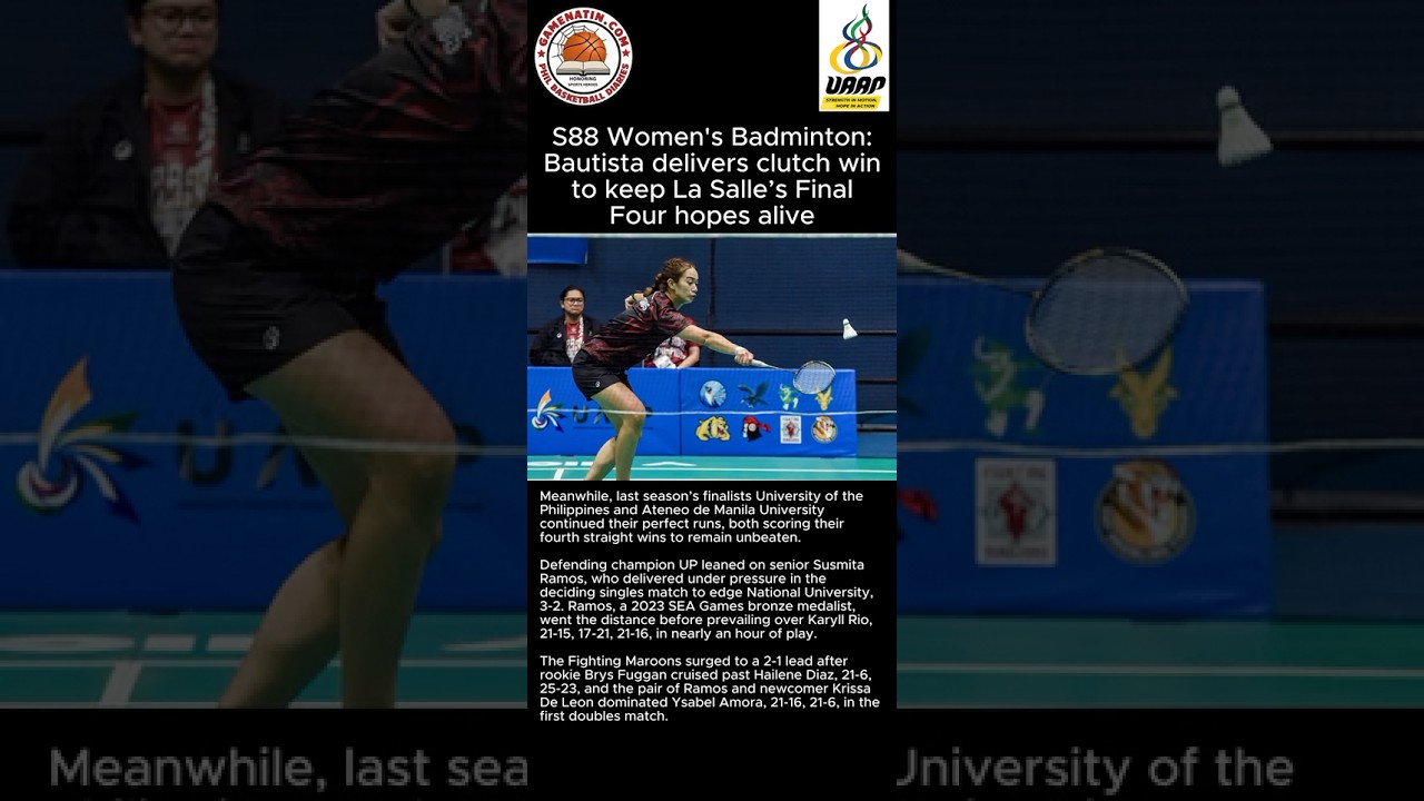UAAP Women's Badminton: Ateneo, UP grab Final 4 slots