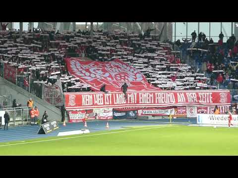 Braunschweig vs Halle 2018/19 - Choreo + Nebel des HFC