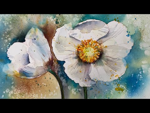 Real Time Watercolour Flower Painting Tutorial