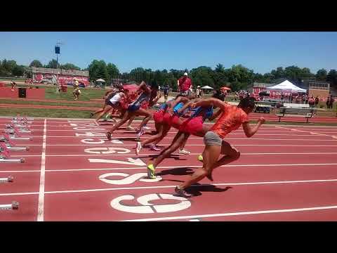 2018 USATF Jr. Olympics Region 7 Girls 100M Final