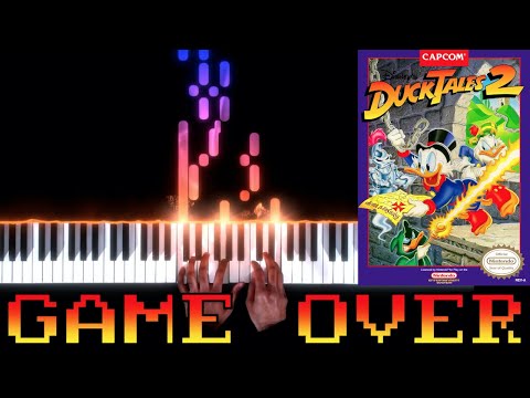 DuckTales 2 (NES) - Game Over - Piano|Synthesia
