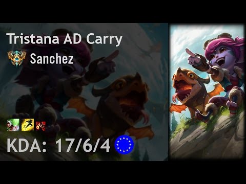 Tristana AD Carry vs Ezreal - Sanchez - EUW Challenger Patch 6.22