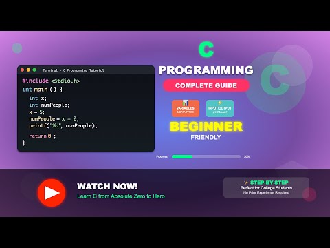 C Programming for Beginners - Variables, Data Types, printf, scanf, Input & Output Explained