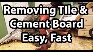 How to Remove Tile and Cement Backer Board The Easy Way, Fast and Cheap!