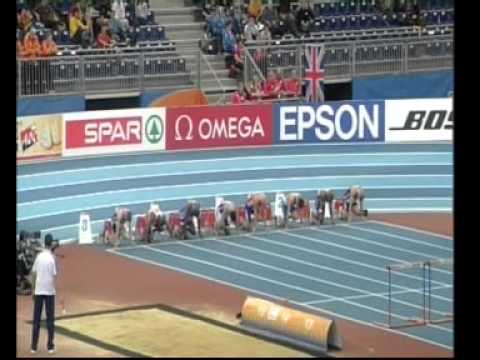 Turin 6 mars 2009 60M haies hommes Europes indoor finale