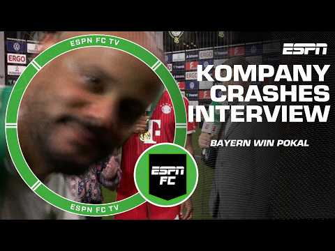 Vincent Kompany CRASHES Jonathan Tah’s interview after Bayern’s  DFB Pokal final win | ESPN FC