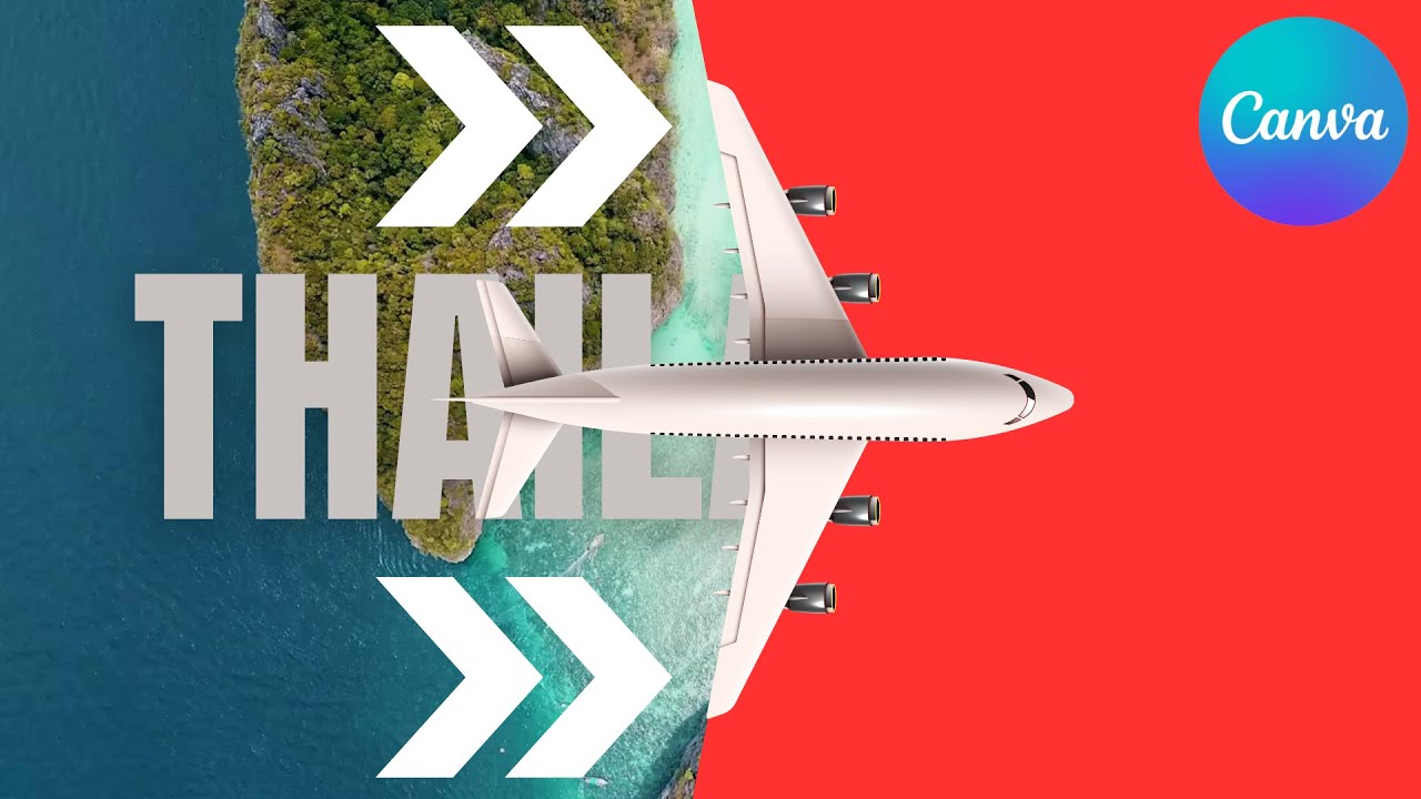 Travel Intro Animation using Text Reveal Effect in Canva | No Cut Tutorial