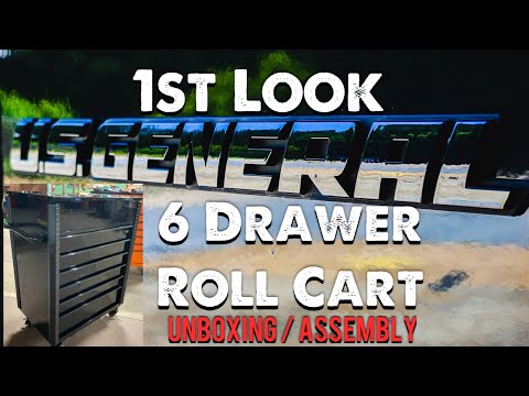 Harbor Freight 6 Drawer Roll Cart And Assembly Instructions. U.S. General Cart Just Killed Snap On!