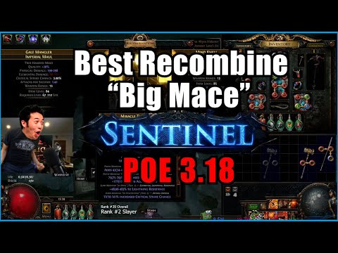 ⚡ POE 3.18 ⚡  Quin69 - Best recombine "big mace"