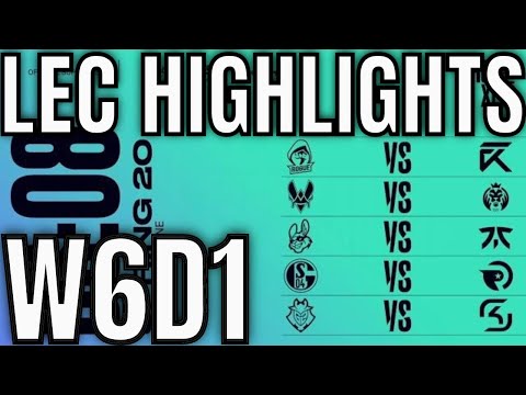 LEC Highlights ALL GAMES Week 6 Day 1 Spring 2020 League of Legends EULEC