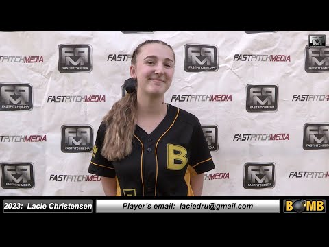 2023 Lacie Christensen 3.79 GPA - Catcher and Shortstop Softball Skills Video - Bomb Fastpitch Utah