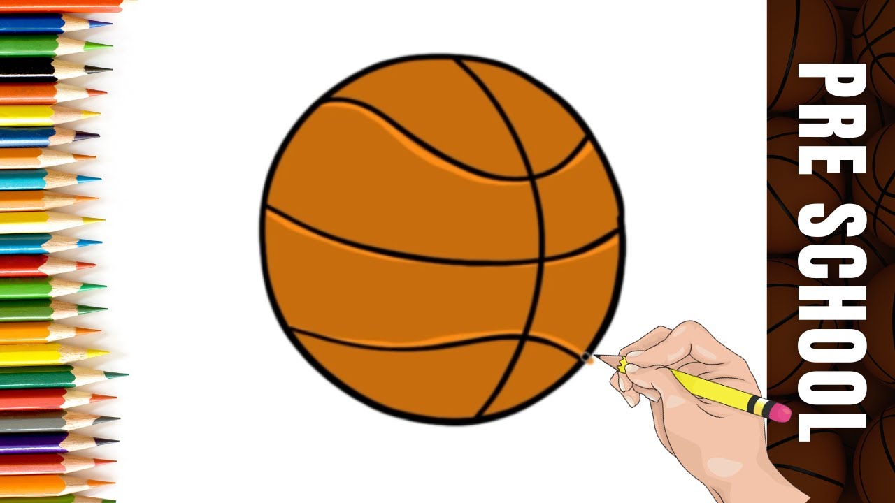 How To Draw A Basketball Step By Step for Kids