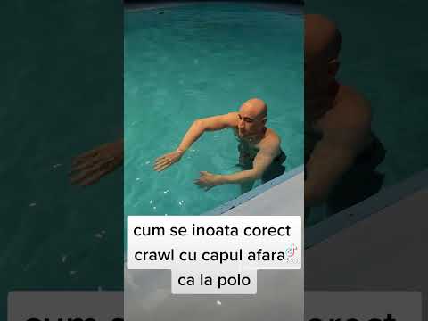 cum se inoata corect crawl cu capul afara, ca la polo
