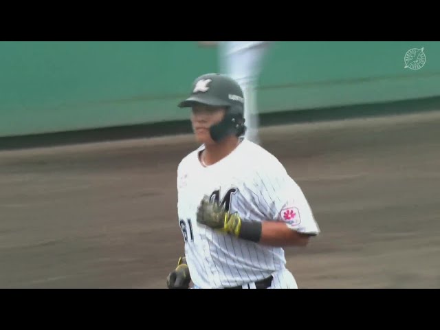 【ファーム】2者連続弾!! マリーンズ・山本大斗 レフトスタンドへのソロホームラン!!  2023年7月13日 千葉ロッテマリーンズ 対 東京ヤクルトスワローズ
