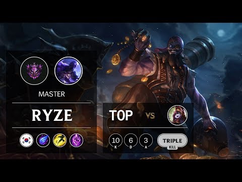 Ryze Top vs Lulu - KR Master Patch 9.19