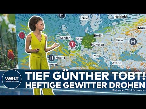 WETTER: Günther stürmt nach Deutschland | Jetzt kommen Gewitter, Regen und Kälte!