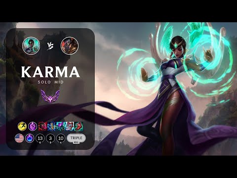 Karma Mid vs Twisted Fate - NA Master Patch 14.7