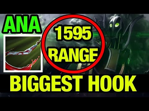 BIGGEST HOOK RANGE EVER !! - ABSOLUTELY AMAZING -  ANA RUBICK(PUDGE) - Dota 2