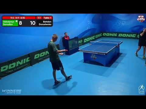 10:00 Volodymyr Samoilov 1-3 Bohdan Doroshenko West 1 WIN CUP 31.10.2022 | TABLE TENNIS WINCUP