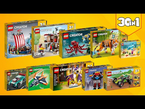 ALL LEGO® Creator 3in1 2022 [30in1](4142 pcs) Step-by-Step Building Instructions | Top Brick Builder
