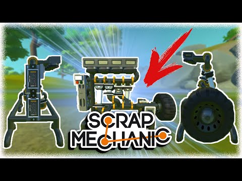 Уникальный поршневой двигатель/ Piston engine, крутящий момент!ScrapMechanic