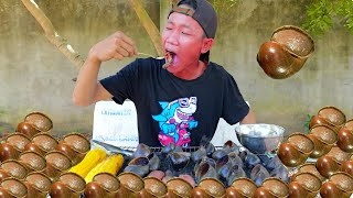 ẨM THỰC NHÀ NGHÈO | ỐC BƯƠU NƯỚNG SIÊU NGON | MUKBANG BBQ | ASMR MUKBANG