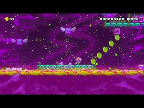 20 Sec: Up and Down On Off Swamp by Johnnyyyyy - Super Mario Maker 2 - No Commentary 1bx