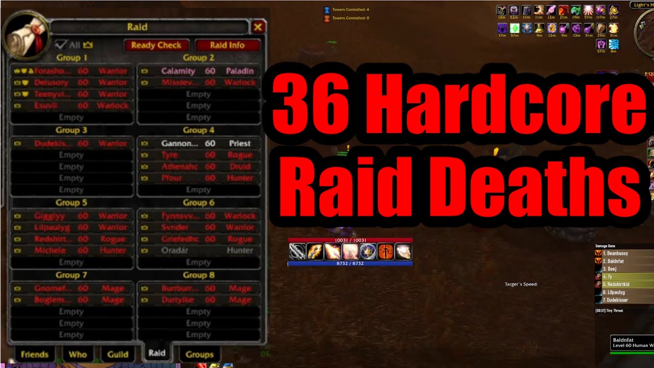 Hardcore Naxx RAID WIPE - 36 Deaths (Grief)