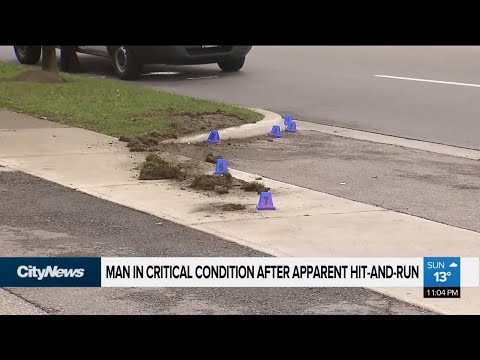 Man in life-threatening condition after apparent hit-and-run