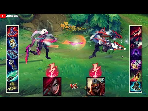 KATARINA vs ZED FULL BUILD FIGHTS & More!