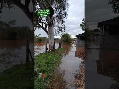 #Enchente, aumenta rapidamente os nível das águas do Rio Uruguai em Porto Xavier-RS, em 24-06-2026.